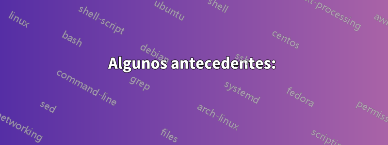 Algunos antecedentes: