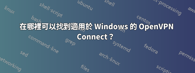 在哪裡可以找到適用於 Windows 的 OpenVPN Connect？ 