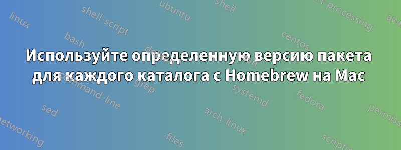 Используйте определенную версию пакета для каждого каталога с Homebrew на Mac