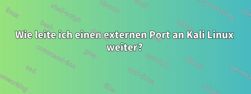 Wie leite ich einen externen Port an Kali Linux weiter?