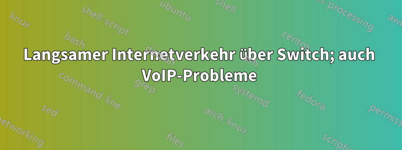 Langsamer Internetverkehr über Switch; auch VoIP-Probleme