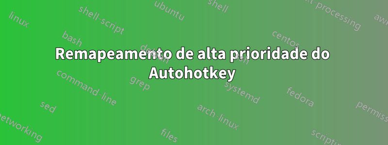 Remapeamento de alta prioridade do Autohotkey