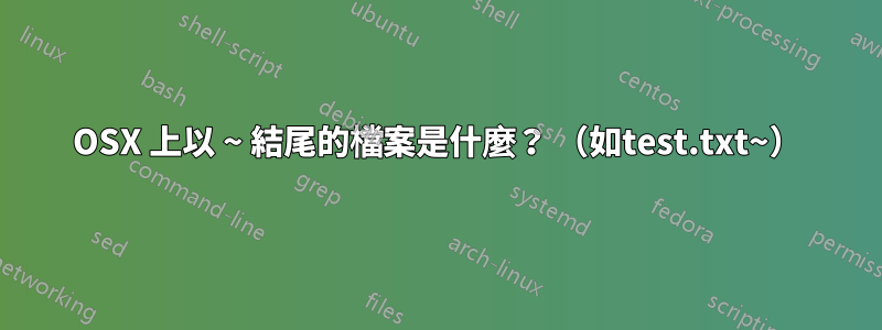 OSX 上以 ~ 結尾的檔案是什麼？ （如test.txt~）