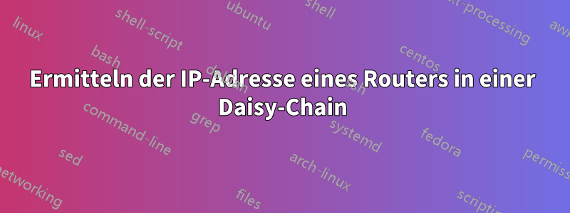 Ermitteln der IP-Adresse eines Routers in einer Daisy-Chain