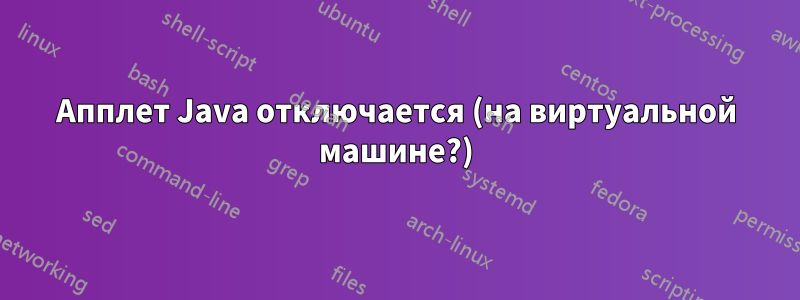 Апплет Java отключается (на виртуальной машине?)