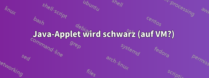 Java-Applet wird schwarz (auf VM?)