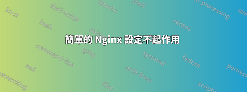 簡單的 Nginx 設定不起作用