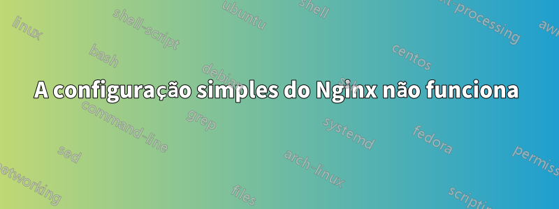 A configuração simples do Nginx não funciona