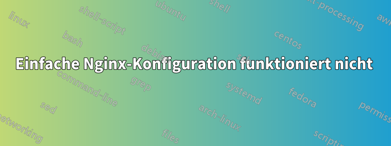 Einfache Nginx-Konfiguration funktioniert nicht