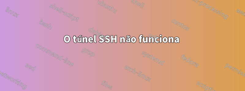 O túnel SSH não funciona