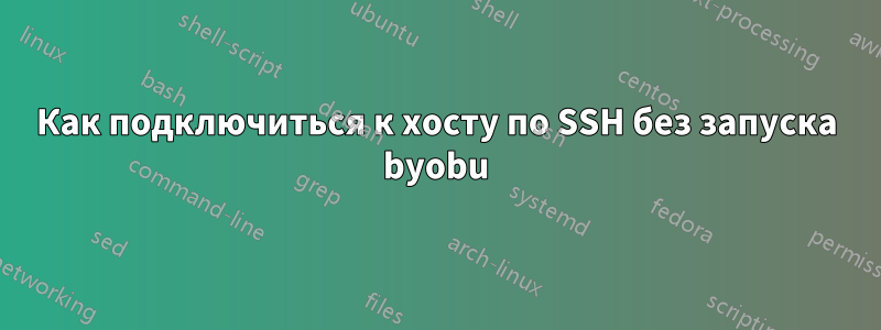 Как подключиться к хосту по SSH без запуска byobu