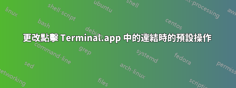 更改點擊 Terminal.app 中的連結時的預設操作