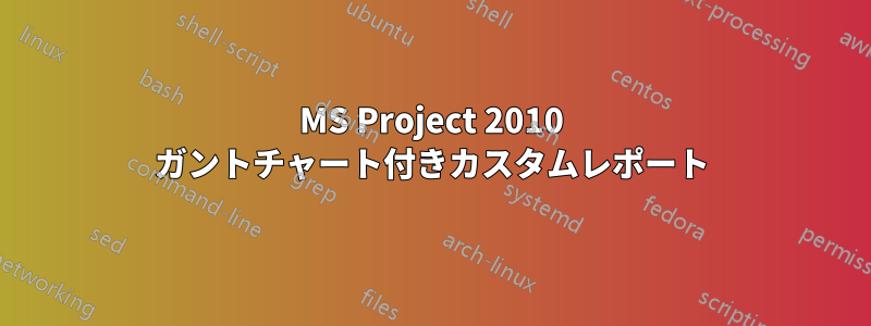 MS Project 2010 ガントチャート付きカスタムレポート