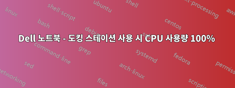 Dell 노트북 - 도킹 스테이션 사용 시 CPU 사용량 100%