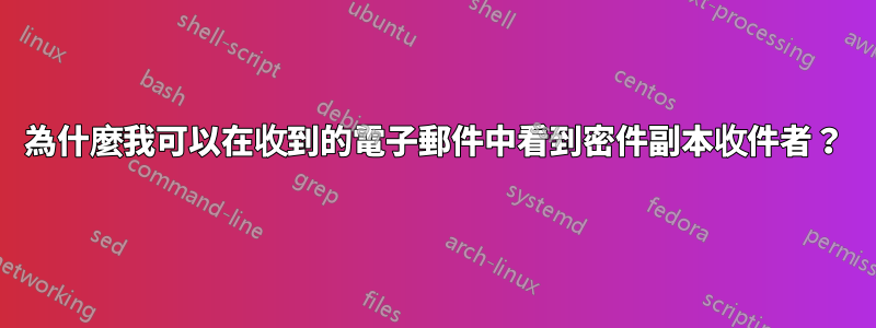 為什麼我可以在收到的電子郵件中看到密件副本收件者？