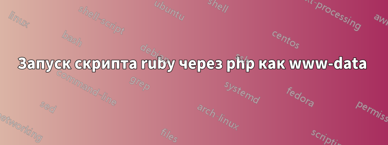 Запуск скрипта ruby ​​через php как www-data