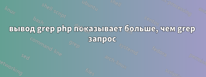 вывод grep php показывает больше, чем grep запрос