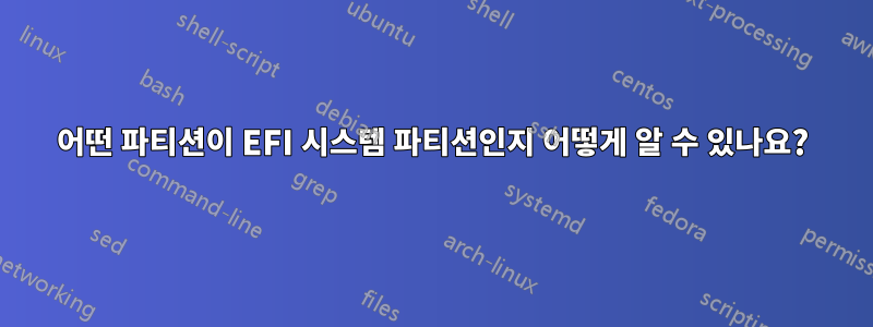 어떤 파티션이 EFI 시스템 파티션인지 어떻게 알 수 있나요?