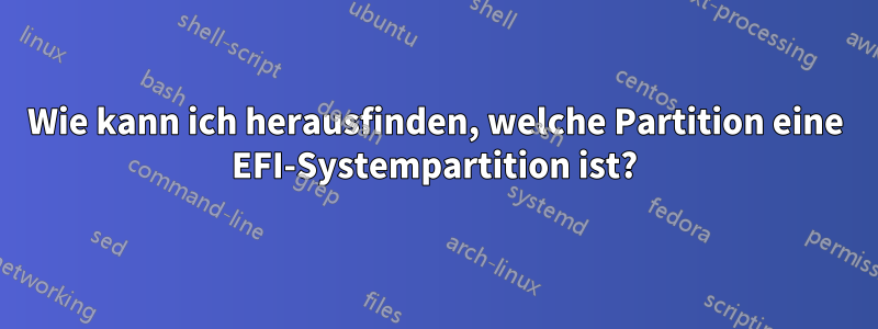 Wie kann ich herausfinden, welche Partition eine EFI-Systempartition ist?