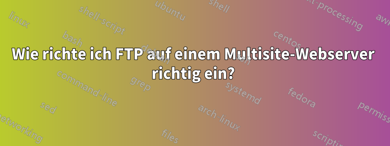 Wie richte ich FTP auf einem Multisite-Webserver richtig ein?