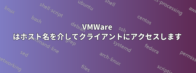 VMWare はホスト名を介してクライアントにアクセスします