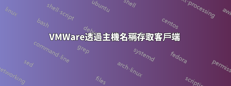 VMWare透過主機名稱存取客戶端