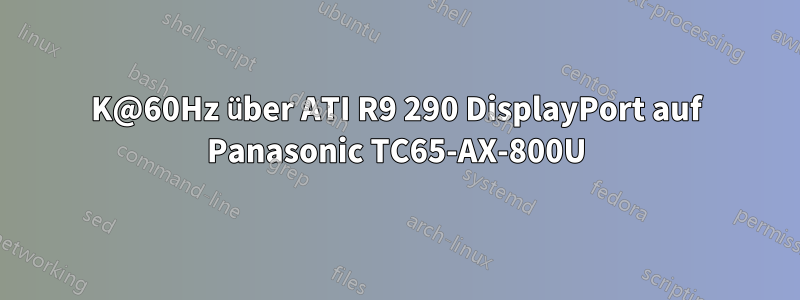 4K@60Hz über ATI R9 290 DisplayPort auf Panasonic TC65-AX-800U