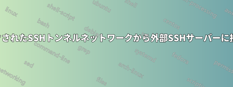 ブロックされたSSHトンネルネットワークから外部SSHサーバーに接続する