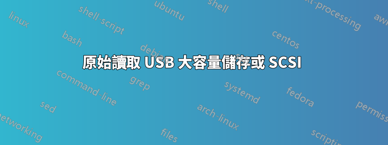 原始讀取 USB 大容量儲存或 SCSI