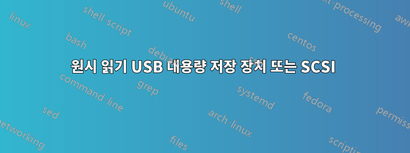 원시 읽기 USB 대용량 저장 장치 또는 SCSI