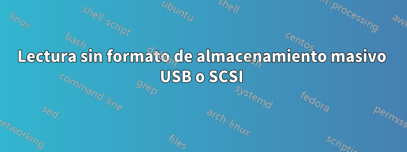 Lectura sin formato de almacenamiento masivo USB o SCSI