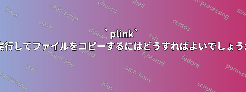 `plink` を実行してファイルをコピーするにはどうすればよいでしょうか?