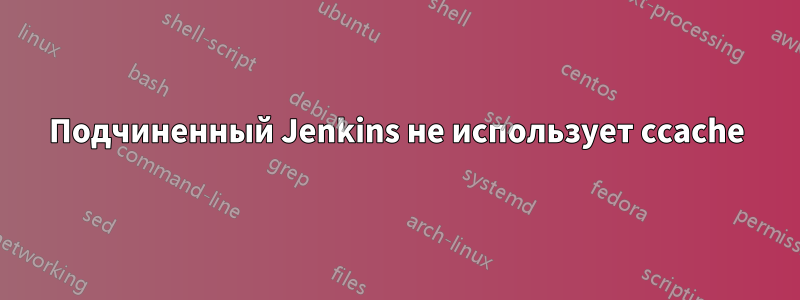 Подчиненный Jenkins не использует ccache