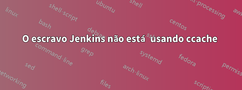 O escravo Jenkins não está usando ccache