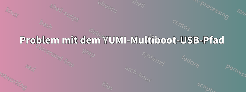 Problem mit dem YUMI-Multiboot-USB-Pfad