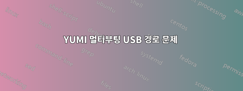 YUMI 멀티부팅 USB 경로 문제