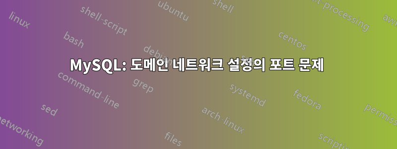 MySQL: 도메인 네트워크 설정의 포트 문제