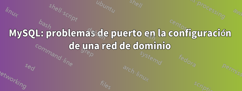 MySQL: problemas de puerto en la configuración de una red de dominio