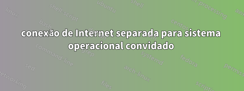 conexão de Internet separada para sistema operacional convidado