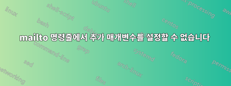 mailto 명령줄에서 추가 매개변수를 설정할 수 없습니다