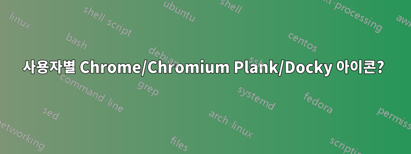 사용자별 Chrome/Chromium Plank/Docky 아이콘?