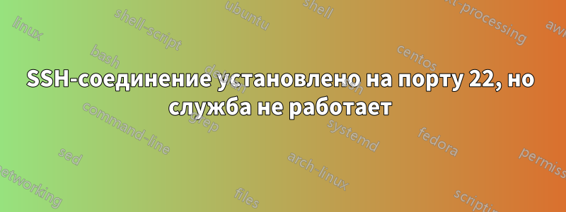 SSH-соединение установлено на порту 22, но служба не работает