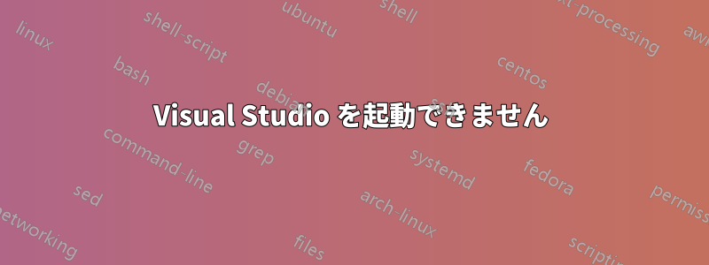 Visual Studio を起動できません