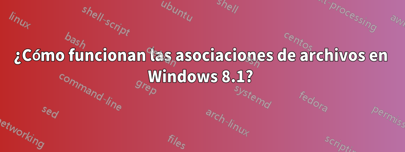 ¿Cómo funcionan las asociaciones de archivos en Windows 8.1?