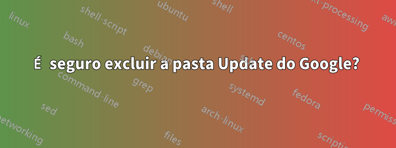 É seguro excluir a pasta Update do Google?