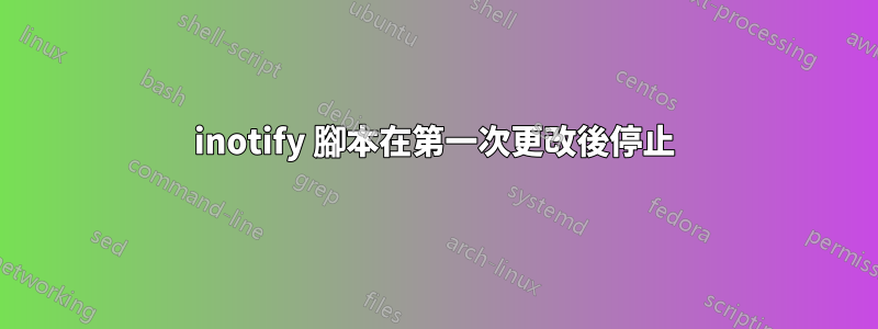 inotify 腳本在第一次更改後停止