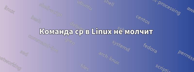Команда cp в Linux не молчит