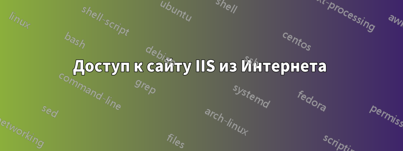 Доступ к сайту IIS из Интернета