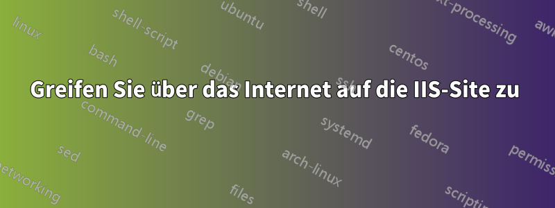 Greifen Sie über das Internet auf die IIS-Site zu