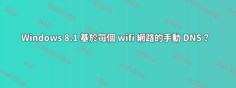Windows 8.1 基於每個 wifi 網路的手動 DNS？ 